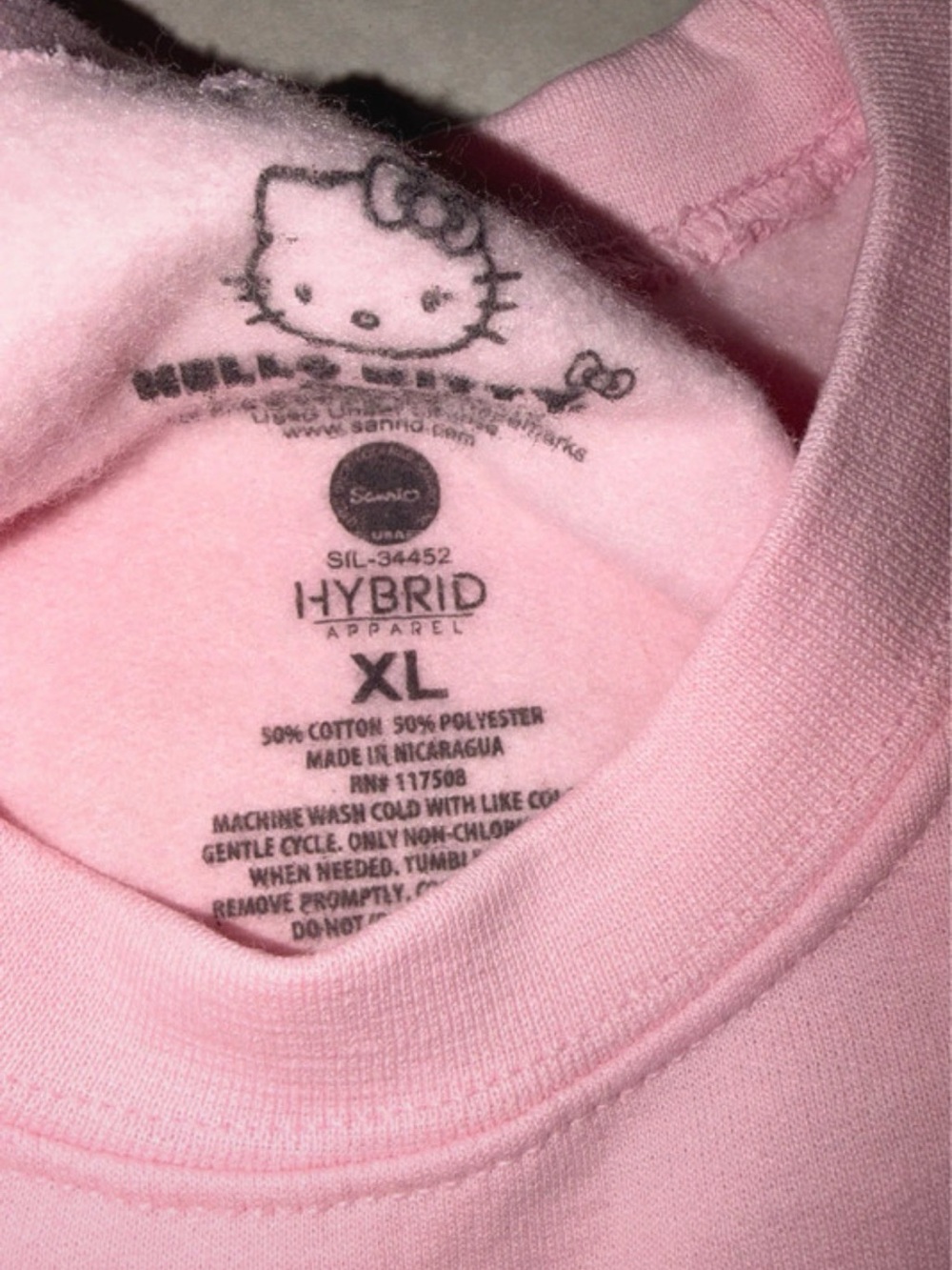 Hello Kitty Pink Holiday Crewneck Sweatshirt - Picture 6 of 6